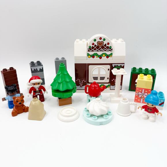 LEGO DUPLO Santa's Gingerbread House #10976 45 Pieces Blocks Incomplete - Picture 1 of 9